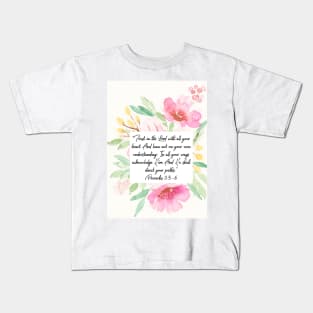 Trust in the Lord with all your heart | Proverbs 3:5,6 | Scripture Art Kids T-Shirt